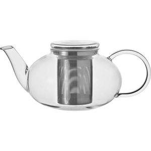 Leonardo Tee-Kanne Moon 070400, Glas, mit Edelstahl-Sieb, transparent, 1,2 l