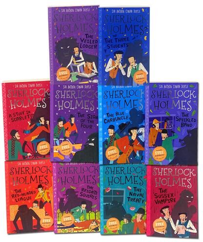 Sweet Cherry Publlishing Ltd The Sherlock Holmes Children's Collection: Shadows, Secrets 10 Books Box Set (Series 1)