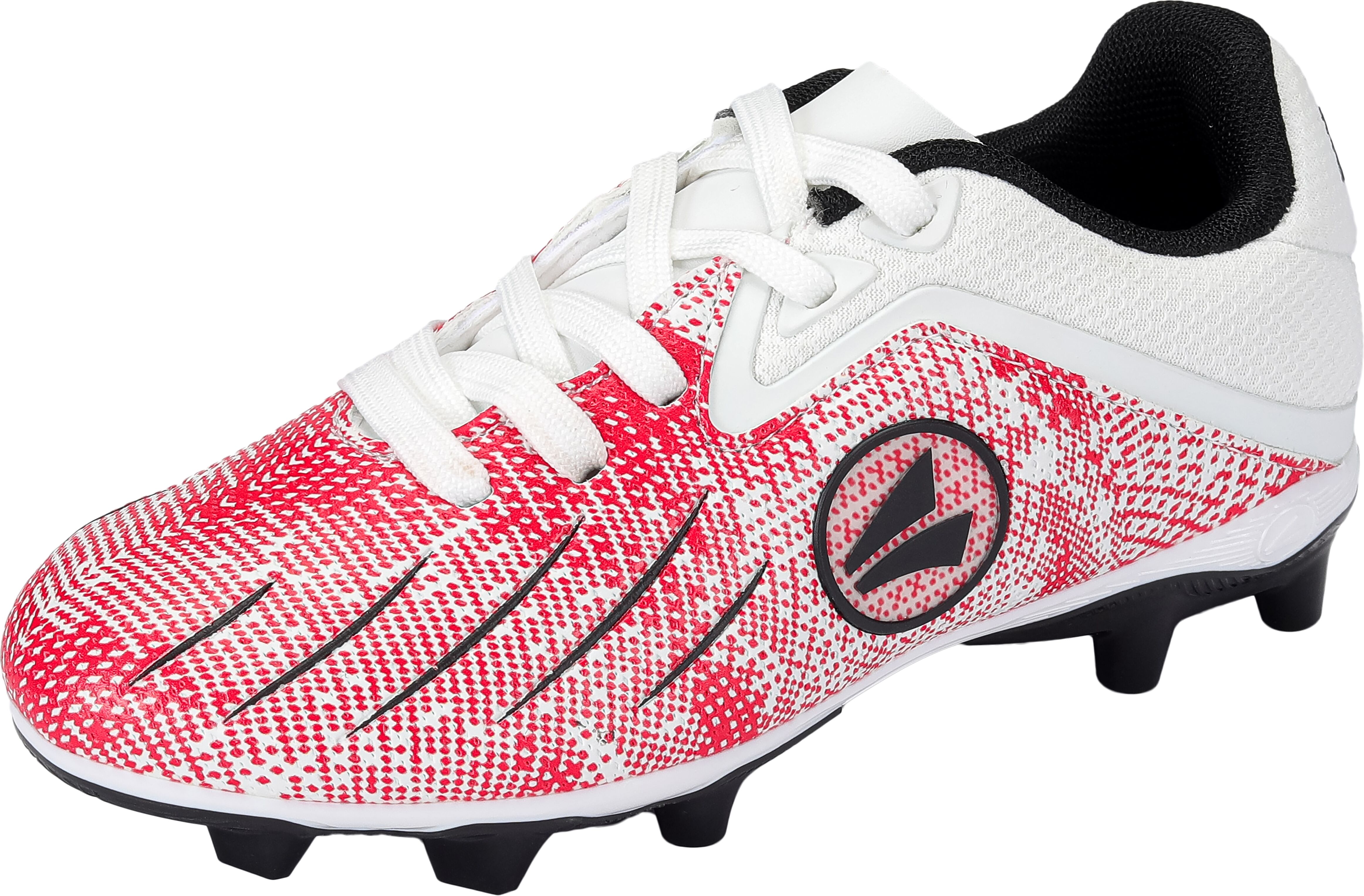 Fussballschuh JAKO "J-SFG Vini", Jungen, Gr. 32, atmungsaktiv, rot (weiß, fiery rot), Synthetik, Schuhe Fussballschuh, für Rasenplätze weiß, fiery rot 32, atmungsaktiv