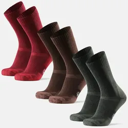 CLASSIC WANDER CREW SOCKEN - 3-Pack - Braun | Rot | Grün - 48-51