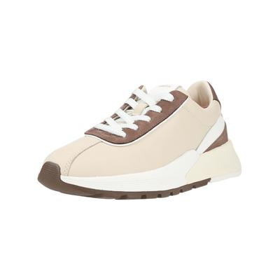 Sneaker GEOX "Geox Sneaker Leder", Damen, Gr. 39, beige, Leder, Schuhe Sneaker