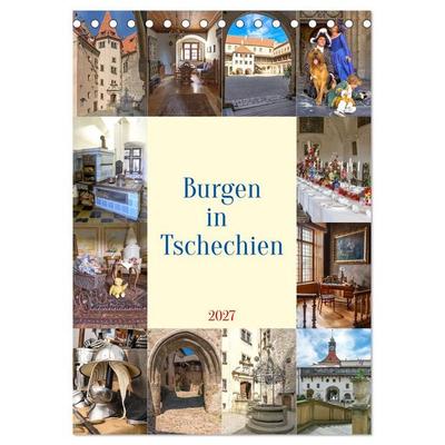 Burgen in Tschechien (Tischkalender 2027 DIN A5 hoch), CALVENDO Monatskalender