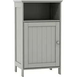 COSTWAY Badezimmerschrank, Badezimmerschrank mit Tür und verstellbarem Regal, freistehender Badezimmerschrank