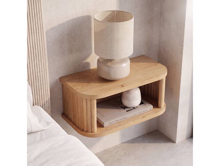 Table de chevet murale, L45 cm