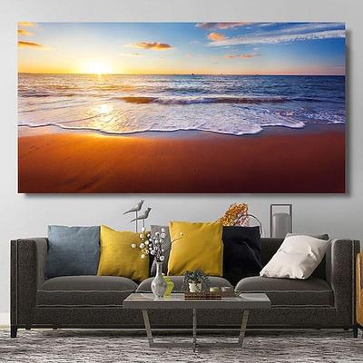 natürliche moderne seelandschaft wandbilder landschaft strand meer ozean leinwand malerei wandkunst poster für wohnzimmer dekor cuadros