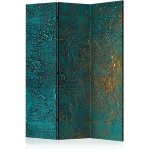 Artgeist Paravent Azure Mirror, innen, 3-teilig, aus Holz / Stoff, Akustik, zweiseitig, 135 x 172cm