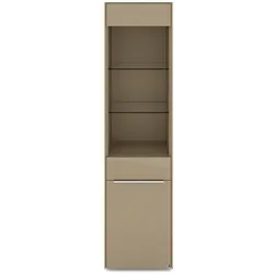 set one by Musterring Vitrine Reno Glas Grau Taupe