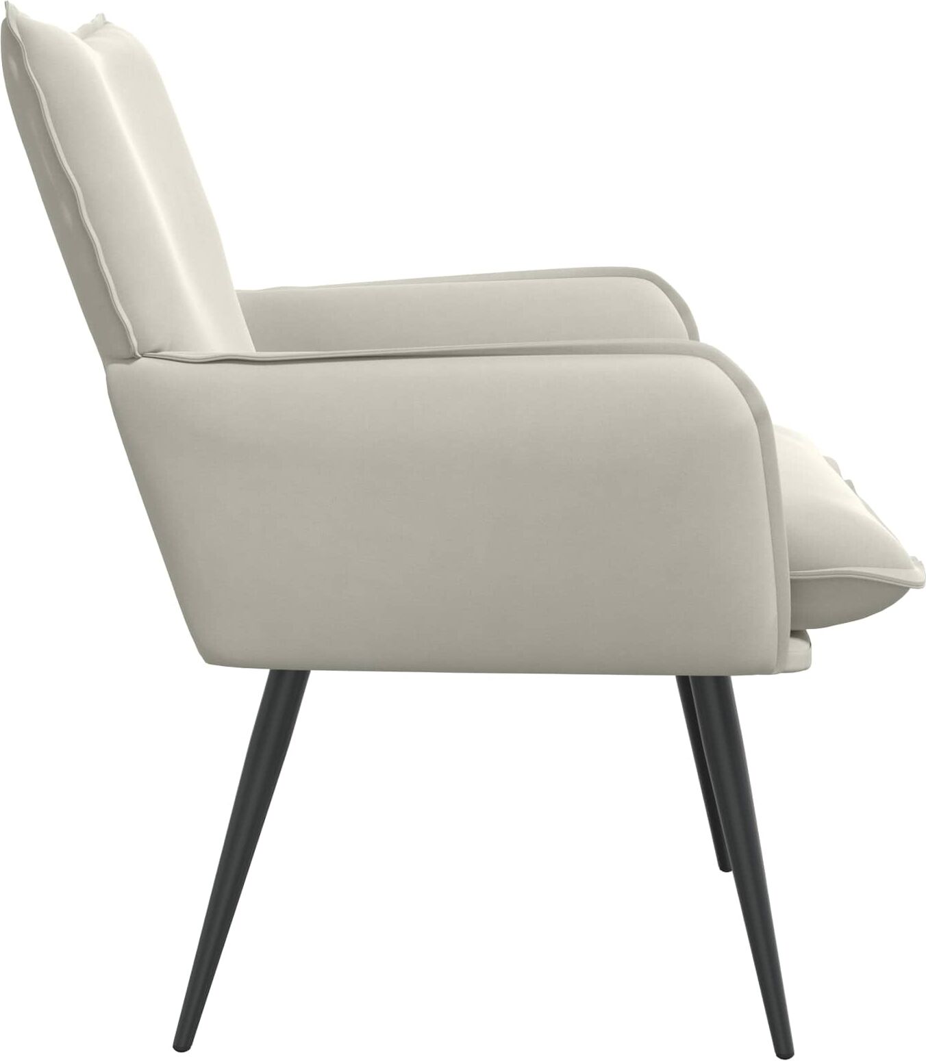 vidaXL Fauteuil Crème Velours