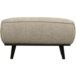 Hocker Statement aus Struktursamt, modern gepolstert, creme Wheatfield, elegantes Design
