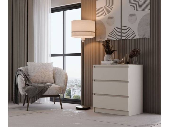 Commode MALMO - Cachemire - 3 tiroirs - design moderne