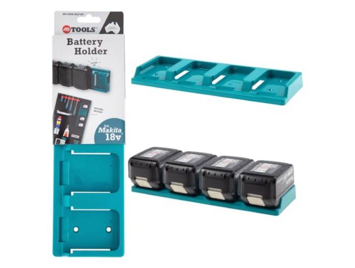 Wandhouder voor 18 V Makita accu's accuhouder eenvoudige montage ideaal voor werkplaats of bestelwagen met bevestigingssjabloon
