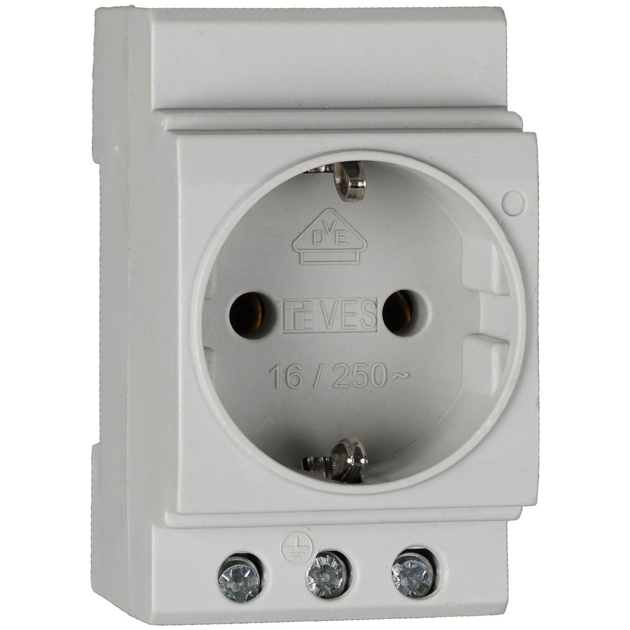 EFB Elektronik Einbausteckdose 1-fach für Hutschiene, grau