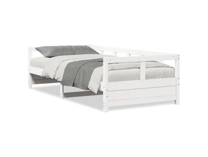 PUGYNBK Schlafsofa, Einzelbett, 80 x 200 cm, Kiefernholz, Weiß Lattenrost im Lieferumfang enthalten, stabile Beine, Gestell ohne Matratze, für Wohnzimmer oder Schlafzimmer