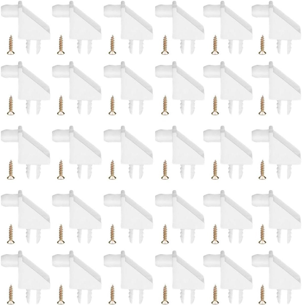 30 stuks witte plankhouders voor het repareren van kasten