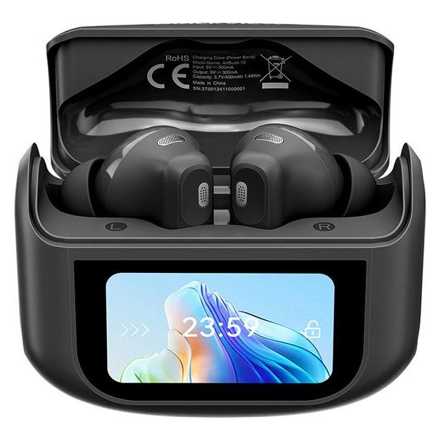 Blackview Airbuds 12 (Écran d'Affichage Tactile - Bluetooth 5.4) Noir (8 h, Kabellos) (36086)