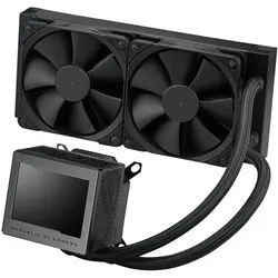 ASUS ROG Ryujin III 240 All-in-One Flüssig CPU-Kühler (3,5 Zoll LCD, Asetek-Pumpe der 8. Generation, 2x Noctua 2000 PWM 120mm-Radiatorlüfter, schwarz)