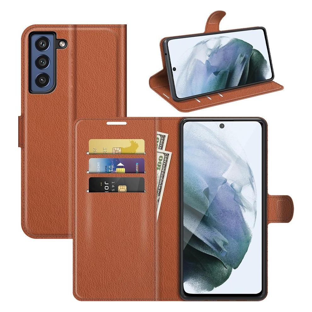 Cover-Discount Galaxy S21 FE - Leder Etui Hülle braun (Samsung Galaxy S21 FE) (101236322I)