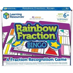 Learning Resources Bruchteil-Bingo in Regenbogenfarben