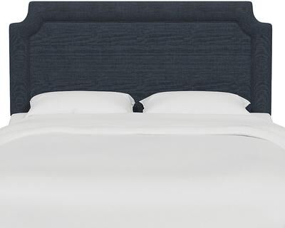 Vanessa Headboard - Clipped, Clipped/Linen Navy, Queen - Grandin Road