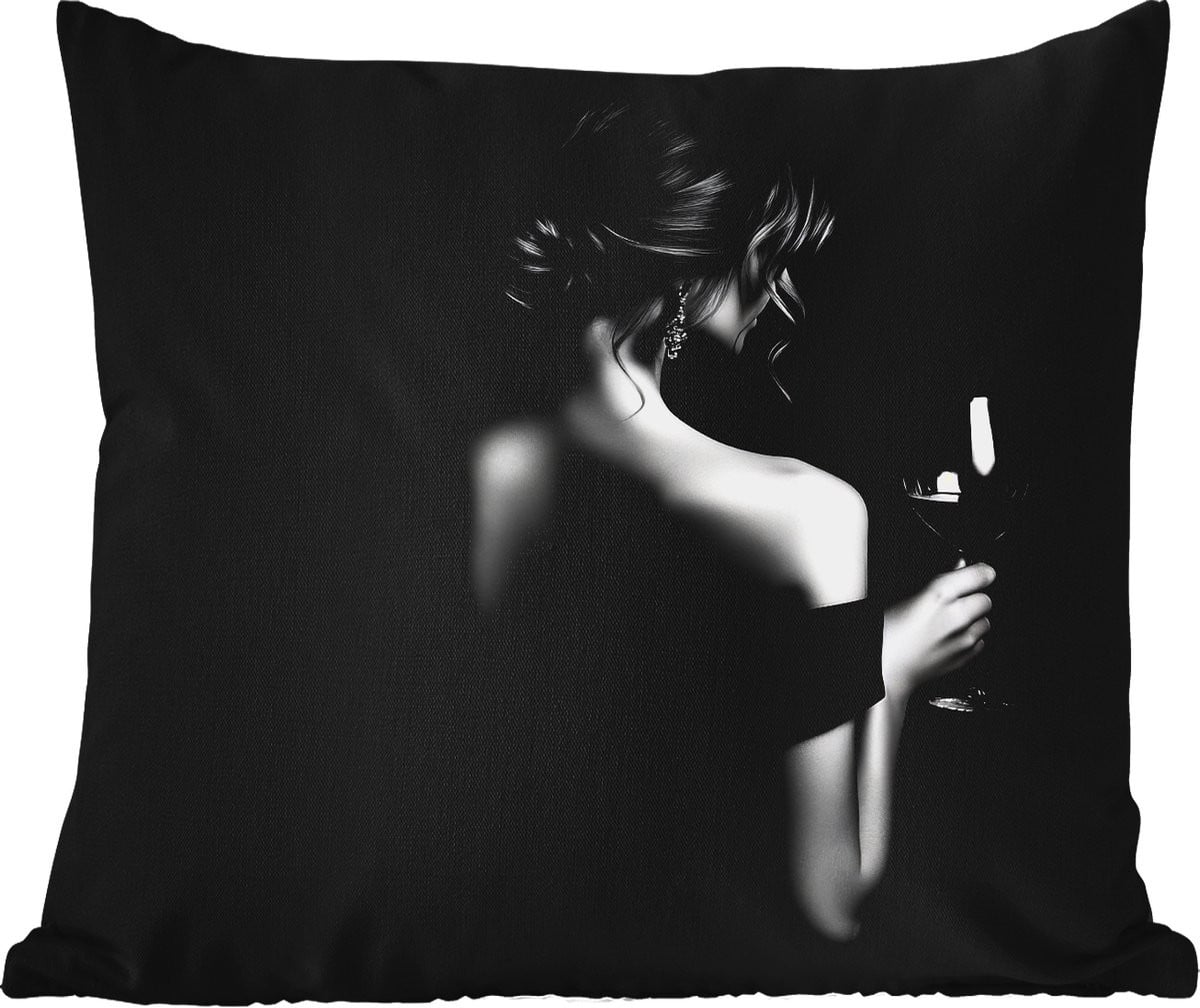 PillowMonkey Weerbestendig Sierkussen Buiten Vrouw Jurk 60x60 cm