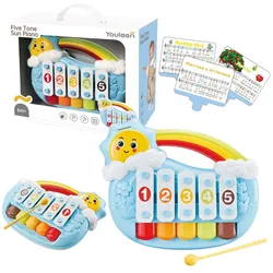 Pädagogisches Fünfklangklavier für Kleinkinder, Blue Sunshine