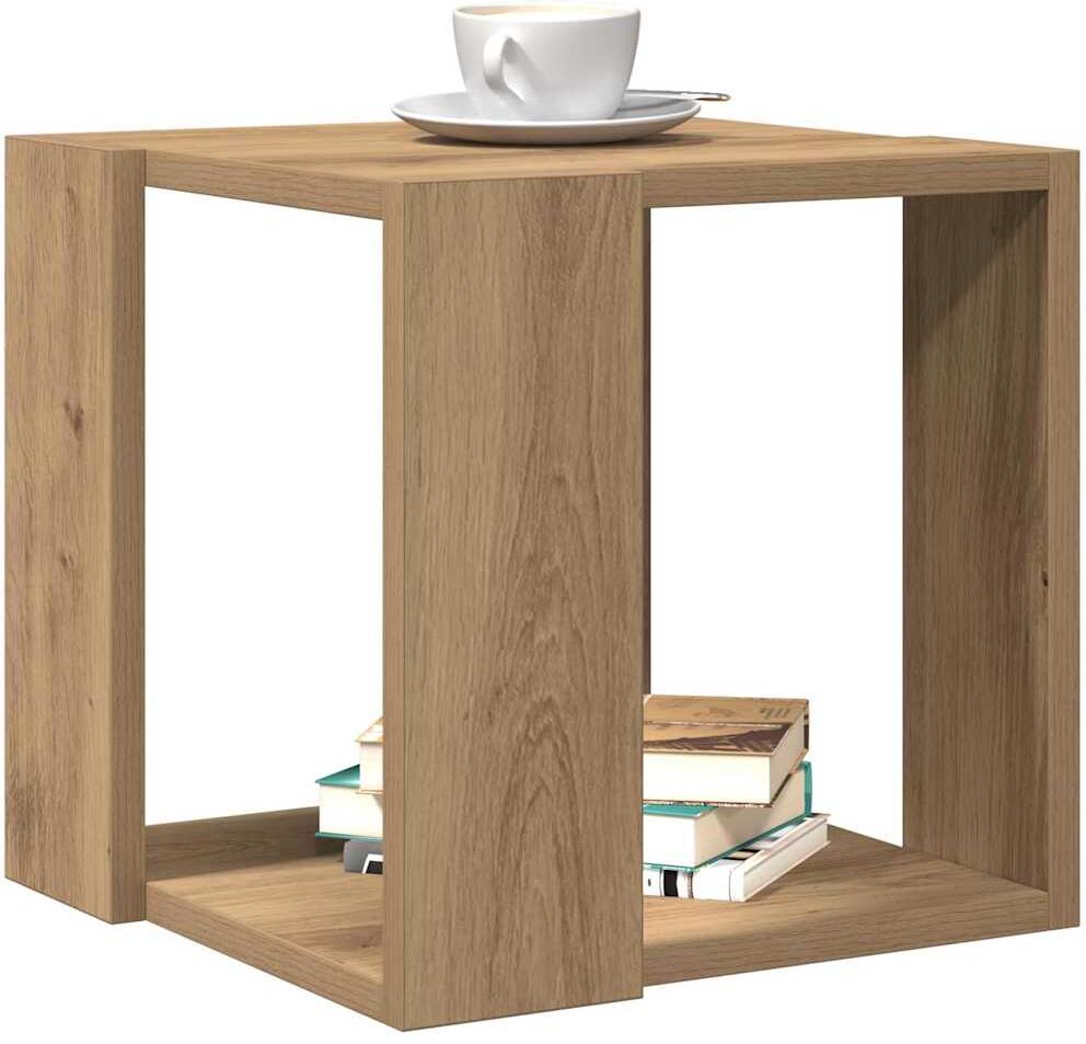 vidaXL Table basse Chêne artisanal 32 x 32 x 30 cm Bois d'ingénierie