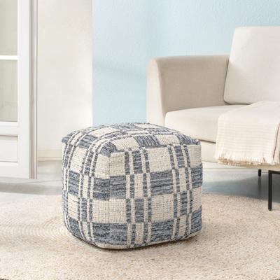 Jani 20-inch Ottoman Pouf - Handcrafted Handmade Ottoman for Seating, Footrest, Home Decor for Living Room, Bedroom