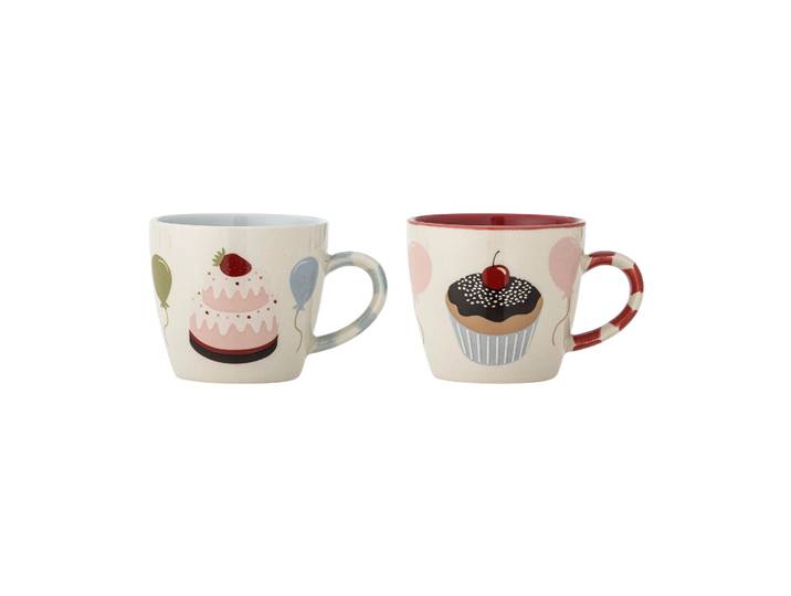 Bloomingville Tasse Darby 20 cl Lot de 2 Rouge