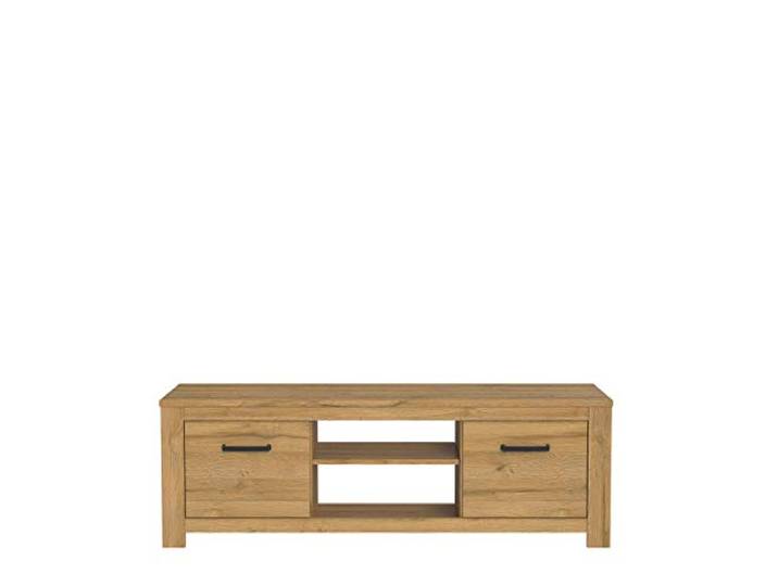 FORTE Havanna TV-Unterschrank mit 2 Türen, Holzwerkstoff, Alteiche, 54 x 161 x 42 cm