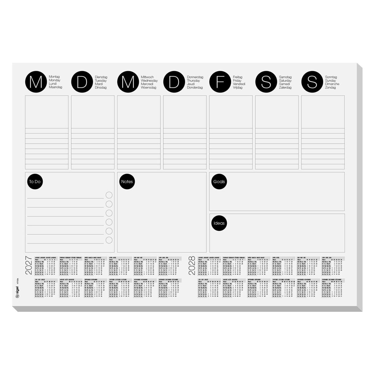 Sigel H7506 H7506 Schreibunterlage 2-Jahreskalender (B x H) 42 cm x 29.70 cm (29.70 x 42 cm) (H7506)