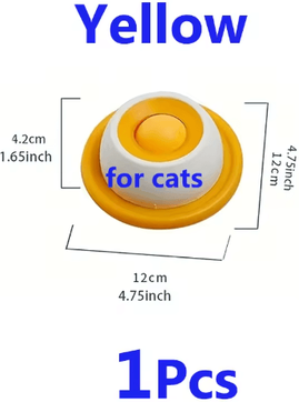 Inspire Picks Yogurt Licking Slow Feeder Mat Interactive Snack Bowl For Cats And Dogs 1pcs yellow