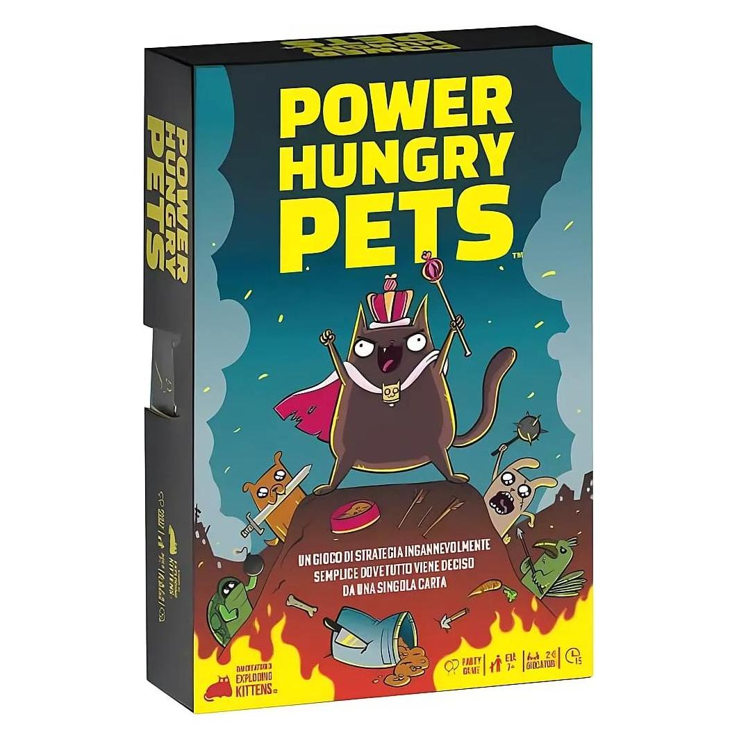 Asmodée Power Hungry Pets - Ed. Italiana (Italienisch, 2 - 4 Spieler) (8637)