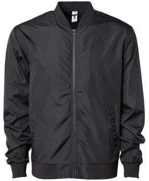Independent Trading Co. EXP52BMR Lightweight Bomber Jacket in Black size XL   Polyester