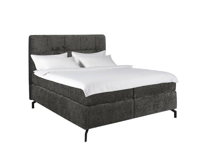 Boxspringbett Plumas 160 x 200cm Chenille Ova Grau H3