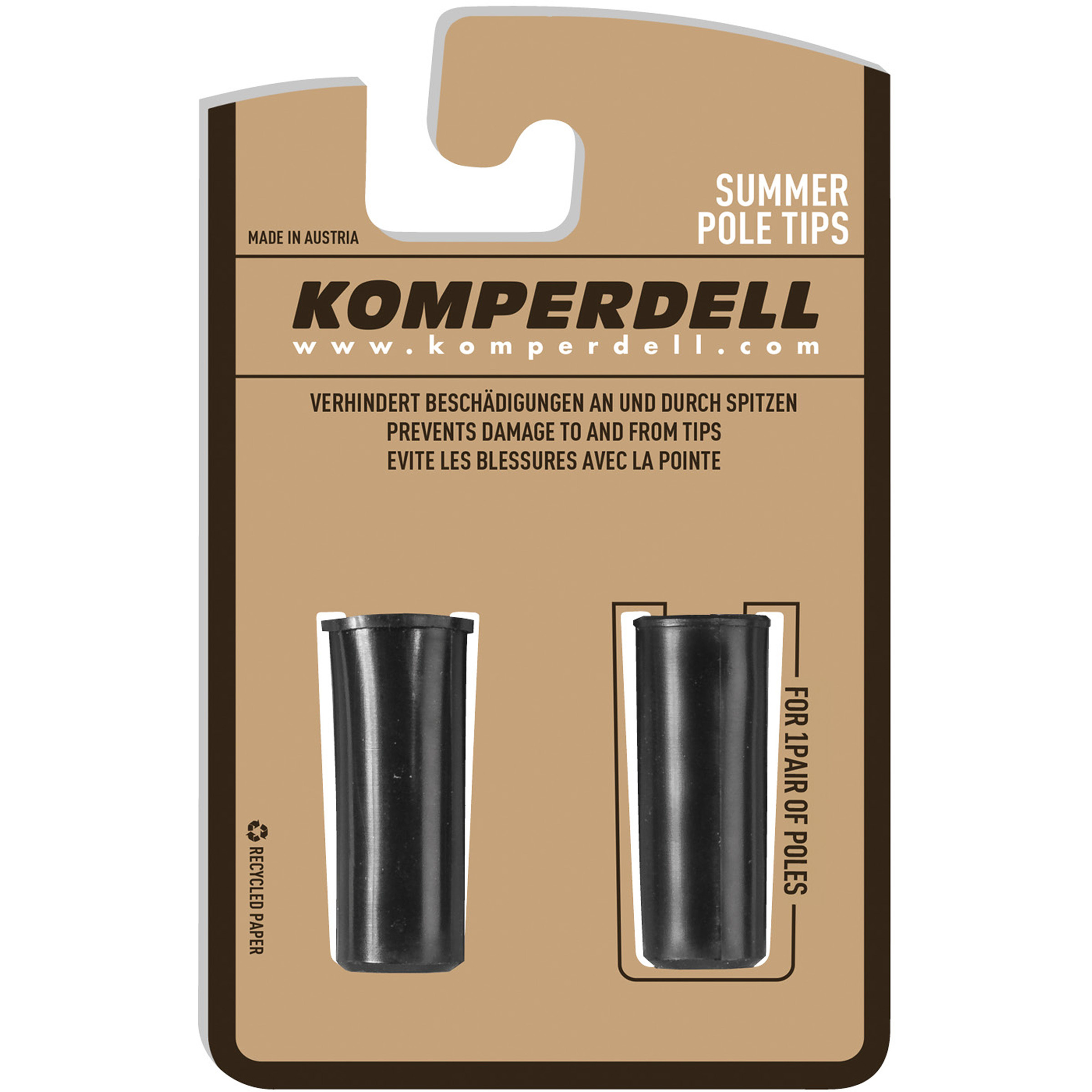 Komperdell Spitzenschutz 12mm Stock-Zubehör schwarz Größe 12MM