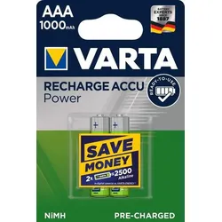 Varta Photo Akku NiMH Micro (AAA) 1,2V 1000mAh VE=10x2 Stück