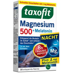 TAXOFIT Magnesium 500 Nacht+Melatonin Tabletten 47,9 g
