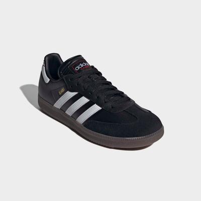 Sneaker ADIDAS PERFORMANCE "SAMBA IN", Herren, Gr. 42,5, schwarz-weiß (core schwarz, ftwr weiß, vivid rot), Leder, Synthetik, Schuhe Sneaker, T-Toe-Sneaker im Retro-Design