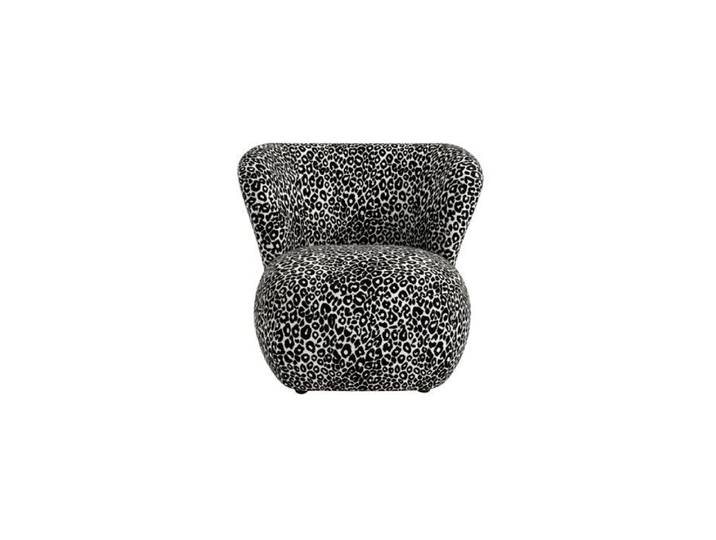 CAPRI - Fauteuil tissu imprimé animalier - Blanc