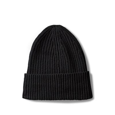 Beanie CALVIN KLEIN, Jungen, Gr. S/M, schwarz, Grobstrick, Kunstfaser, unifarben, Mützen Beanie, mit Monogramm-Label