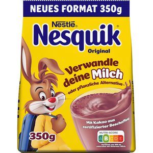 Nesquik Kakao Getränkepulver, 23% Kakaogehalt, im Nachfüllbeutel, 350 g