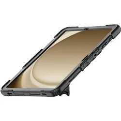 Cazy Stossfest Hülle Kompatibel mit Samsung Galaxy Tab S9+ / S9 FE+ - Schutz Fallfest Hülle - mit Drehbar (Samsung Galaxy Tab S10+, Samsung Galaxy Tab S9 FE+, Samsung Galaxy Tab S9+), Tablet Hülle, Schwarz
