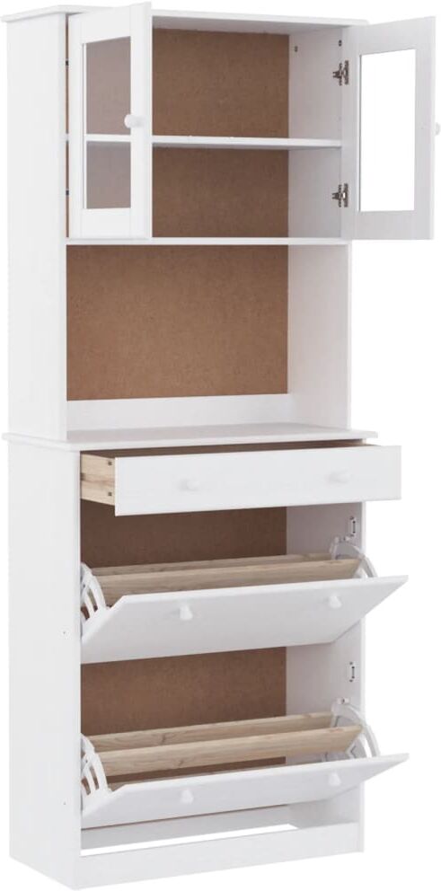 vidaXL Buffet ALTA blanc 77x35x188 cm bois massif de pin