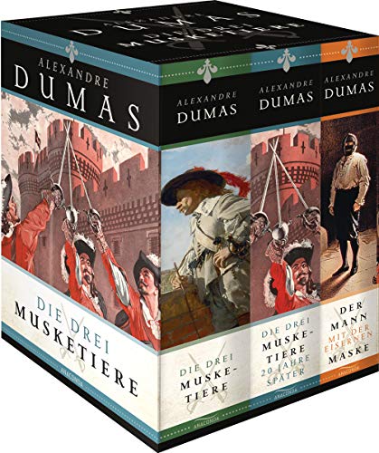 Alexandre Dumas - Die drei Musketiere (Die drei Musketiere, 20 Jahre später, Der Mann mit der eisernen Maske - 10 Jahre später): Drei Bände in Kassette - Preis vom 13.10.2026 11:25:28 h