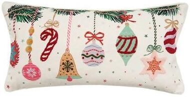 C & F Enterprises Inc Vintage Ornament Rectangle Decorative Pillow Off White , Off White