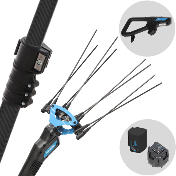 Campagnola MASTER PLUG-IN -Schaft aus Carbon und Aluminium - 250 - 320 cm - Akku-Olivenrüttler - 21.6V 5Ah
