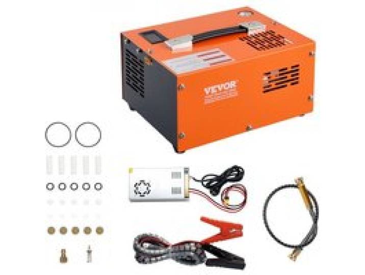 VEVOR PCP Kompressor 30Mpa/4500 PSI Luftkompressor 0,5L Tragbarer PCP DC12V & AC115V Kompressor 25min Einschaltdauer Luftpump Hochleistungskonverter Hochdruckpumpe Airgun Gewehr