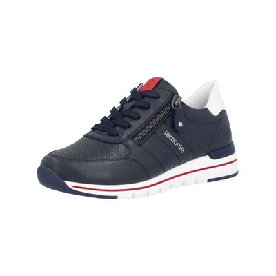 Sneaker REMONTE "Remonte Sneaker Leder", Damen, Gr. 39, blau (pazifik), Leder, Schuhe Sneaker
