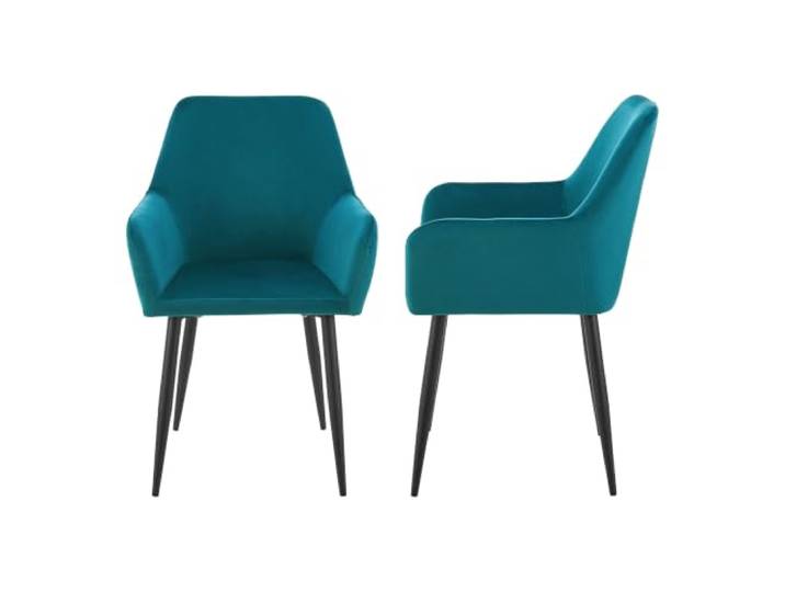 Helloshop26 2 Esszimmerstühle, 86 x 57 x 56 cm, Türkisblau, 03_0006727