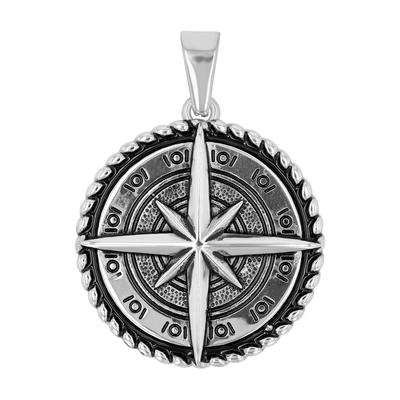 Kettenanhänger AKZENT "Mortimer, langlebig", silber (silberfarbig), Schmuckanhänger, Herren, Edelstahl, Kettenanhänger
